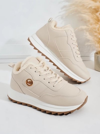Royalfashion Warmed women's sneakers with fur Casot