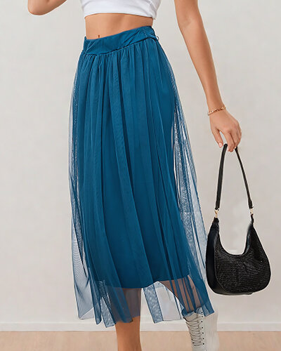 Royalfashion Doppellagiger Midirock für Damen