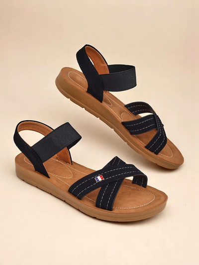 Royalfashion Damensandalen mit elastischem Zerefis