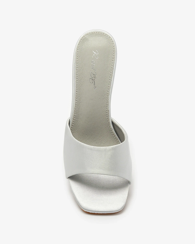 Hellgraue Damen-Flip-Flops mit transparentem Absatz Ageria - Schuhe