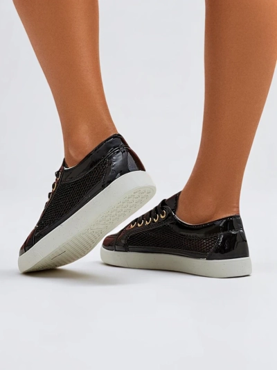 Royalfashion Patent Damen Sneaker aus ökologischem Leder Azzuros