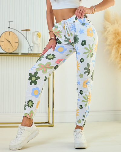 Royalfashion Damenhose aus geblümtem Stoff