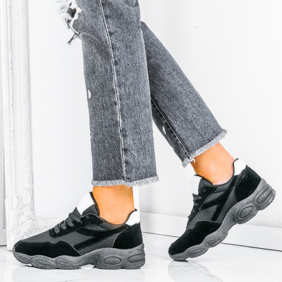 Schwarze Sportschuhe mit hoher Faith-Sohle - Schuhe