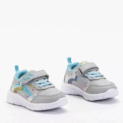 OUTLET Hellgrauer Mädchen-Sneaker mit Jako-Footwear-Print