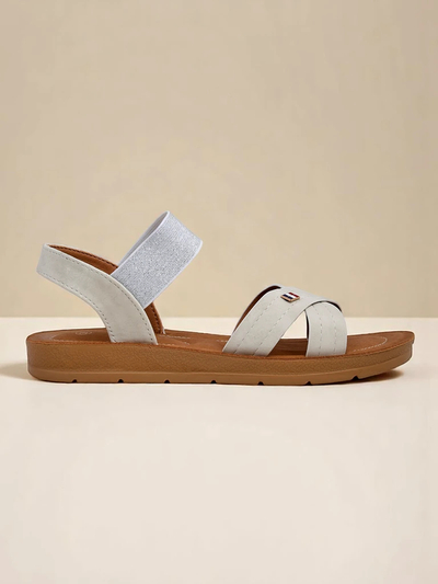 Royalfashion Damen Sandalen mit elastischen Riemen Zerefis