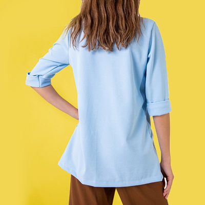 Blauer Umhang für Frauen ohne Verschluss - Kleidung