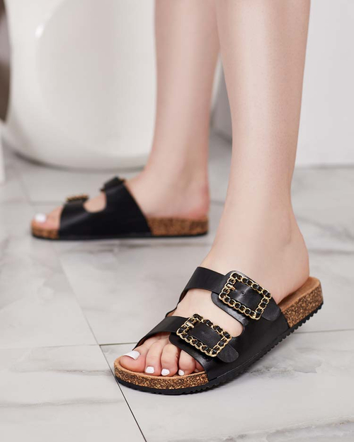 Шльопанці Royalfashion Жіночі шльопанці з пряжками Monenas