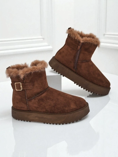 Royalfashion Kurze Damenstiefel im Schneestiefel-Stil Winter Crest