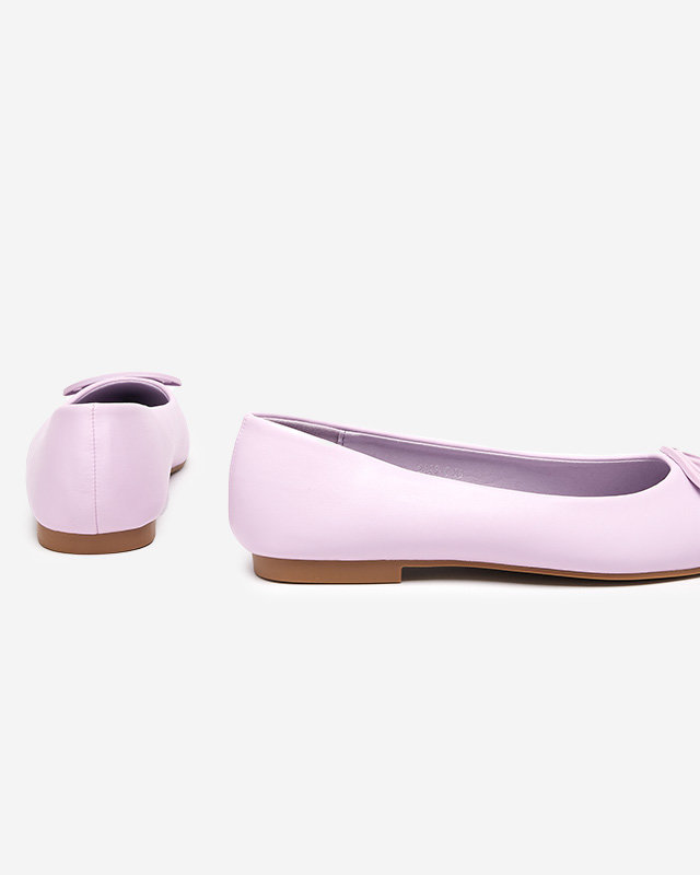 Spitze Ballerinas für Damen in Violett mit einem Ornament an der Spitze Manico - Footwear