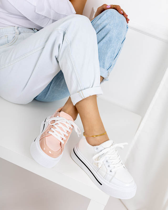 Hellrosa Sportschuh für Damen mit dickerer Sohle Rall- Footwear