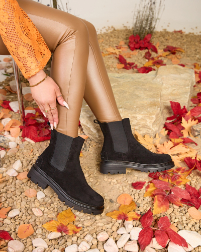 Royalfashion Schwarze isolierte Damenstiefel Comfy Walk
