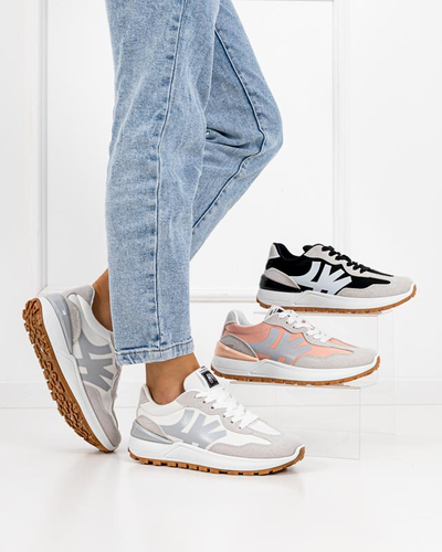 Weiße Damen-Sneaker mit grauen Narisa-Einsätzen - Footwear