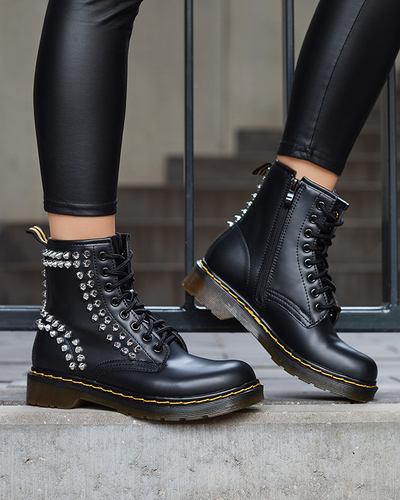 Чоботи жіночі робочі  чорні з шипами  Operias - Взуття