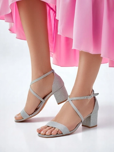 Royalfashion Glitzer Damen-Sandalen Rokates
