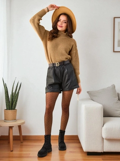 Royalfashion Damenpullover mit Rollkragen
