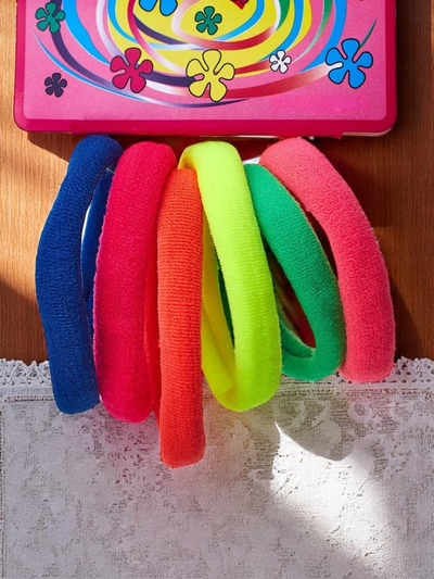 Royalfashion Set aus 6 bunten Colora-Haargummis