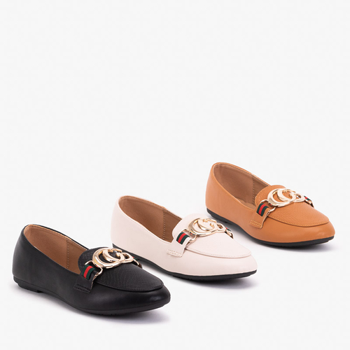 Коричневі жіночі мокасини з пряжкою Meneris