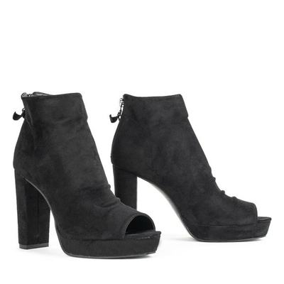 Schwarze Stiefel am Pfosten mit Öffnung Marisha - Footwear