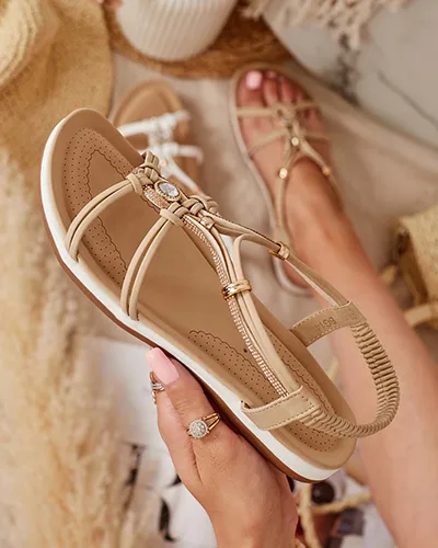 Royalfashion Жіночі босоніжки з цирконію Solin