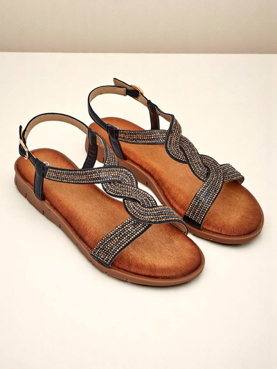 Royalfashion Damen Sandalen mit Zierriemchen Aria Shine