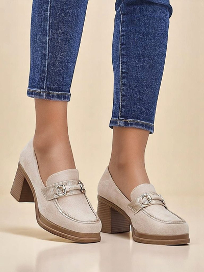 Royalfashion Damen-Blockabsatz-Loafer Apareus