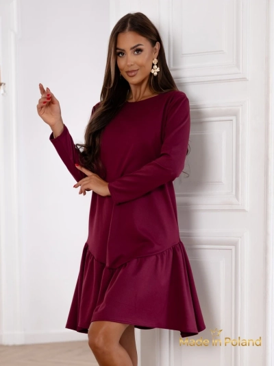 Mini-Damenkleid mit Rüschen