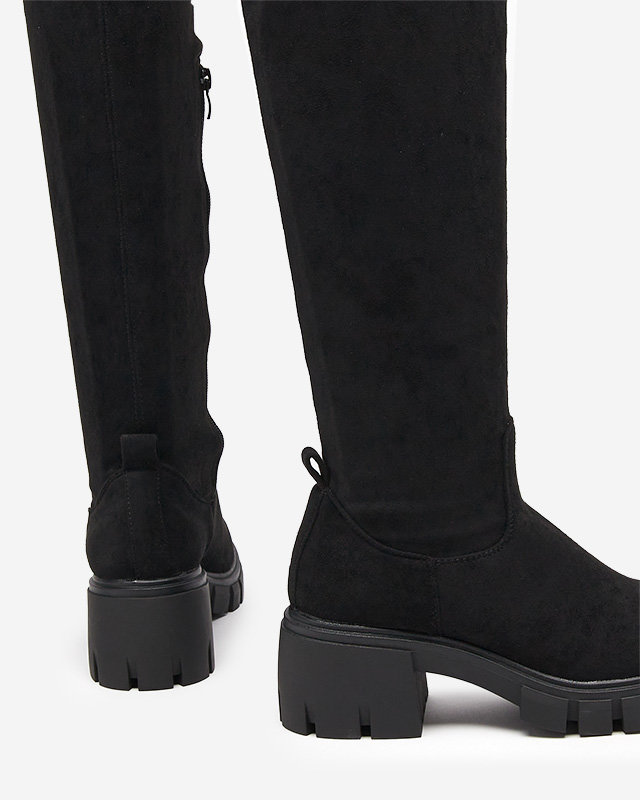 Schwarze Overknee-Stiefel für Damen Netirit - Schuhe
