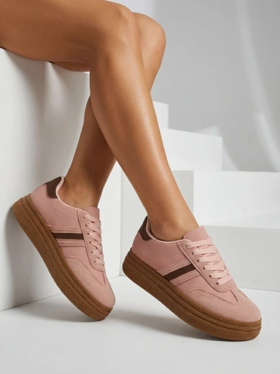 Sneakers Damen Flora Rosa Ökologisch Sportlich für den Sommer