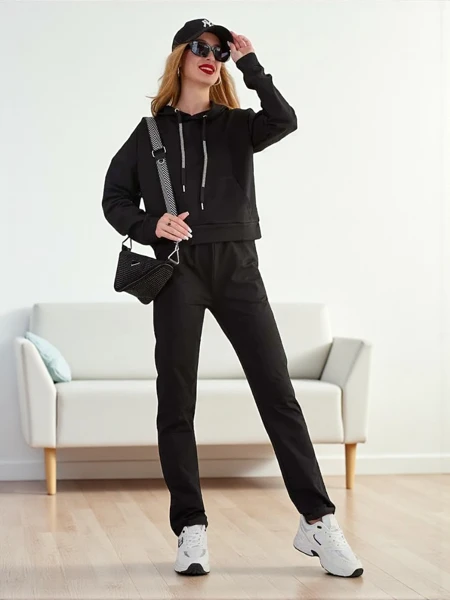 Royalfashion Damen-Sweatshirt-Set aus Baumwolle