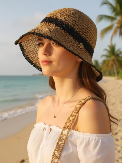 Royalfashion Damen Strohhut Sun Bloom
