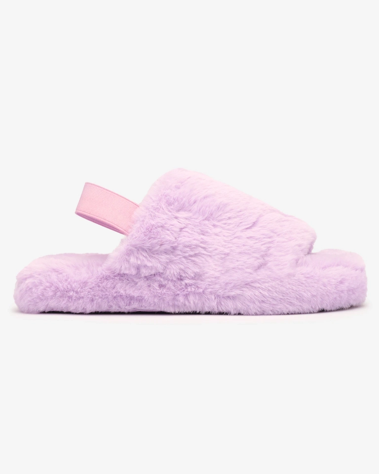 Royalfashion Lila Damen-Pelz-Pantoffeln Nabres
