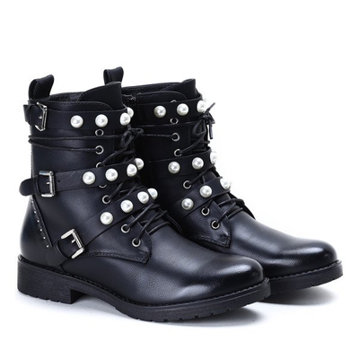 Schwarze Bagger mit Perlen This Is Queen- Footwear