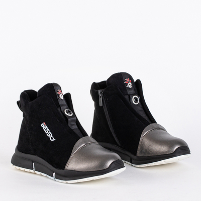 Graphitschwarze Kinderstiefel Speronti - Footwear