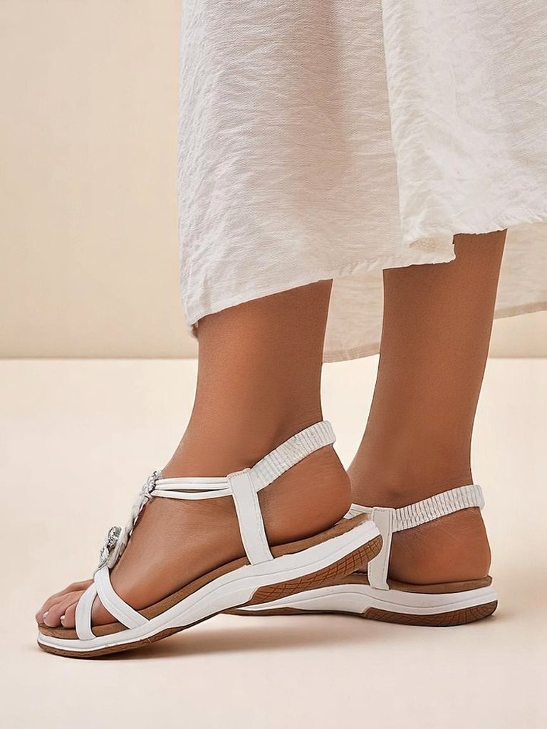 Royalfashion Fiacco verzierte Damensandalen