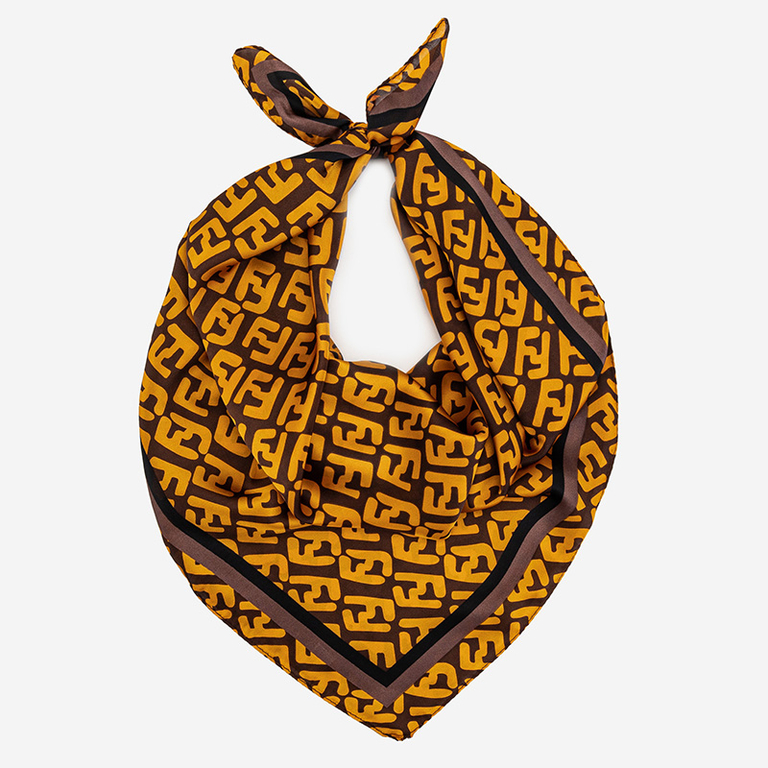 Orange gemusterter Damenschal - Accessoires