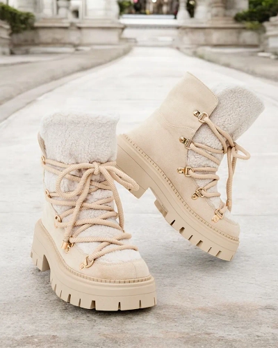 Royalfashion Lozin Damen-Schneestiefel zum Schnüren