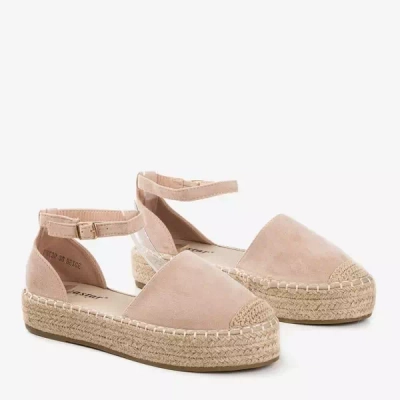 OUTLET Beige Damen-Espadrilles auf der Maritel-Plattform - Schuhe