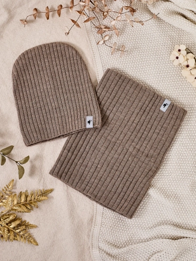 Royalfashion Universal Winter-Set - Mütze mit Loopschal