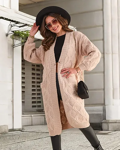 Royalfashion Gestrickter Damen-Poncho-Pullover