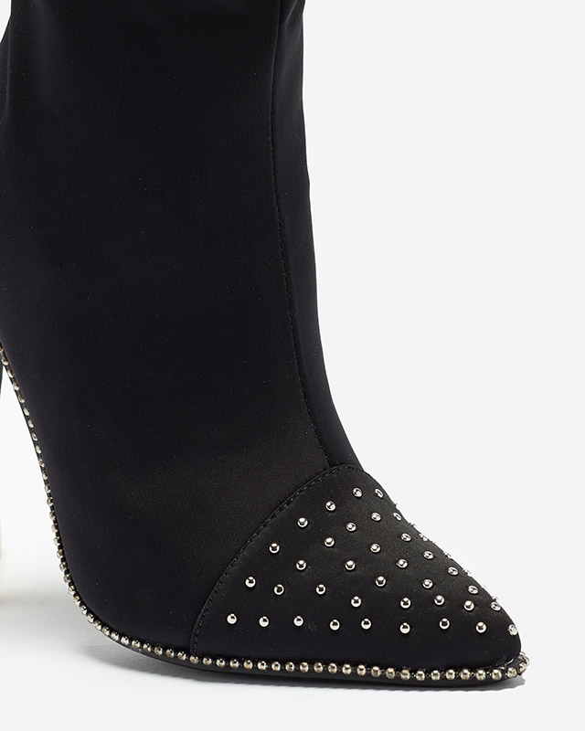 Schwarze, mit Strasssteinen verzierte Stöckelschuhe Scirrle- Footwear