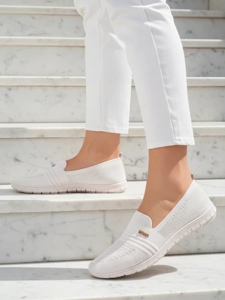 Damen Schuhe Ariadne aus Stoff in Creme Farbe