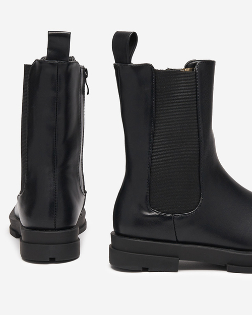 Чорні жіночі чоботи з квадратним носом Litepi