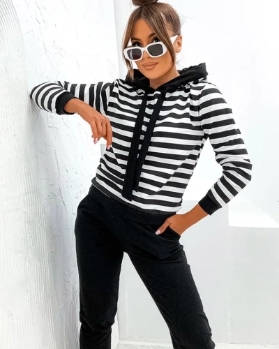 Royalfashion Damen-Set aus gestreifter Baumwolle