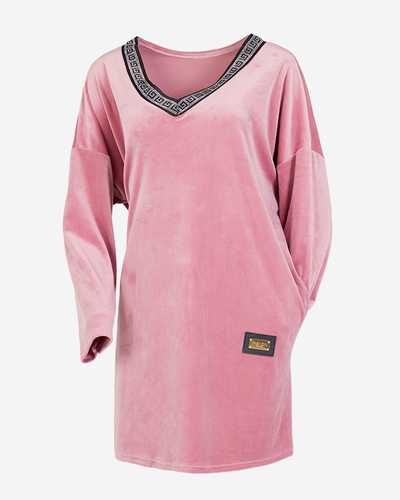 Damen-Tunika mit rosa Zirkonia - Bekleidung