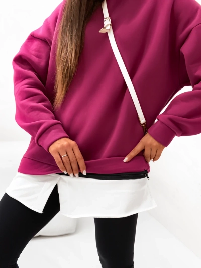 Royalfashion Baumwoll-Damen-Sweatshirt mit abnehmbarem unteren Teil