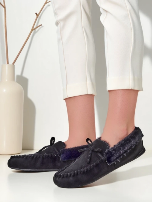 Royalfashion Жіночі мокасини з хутром Ahtikes