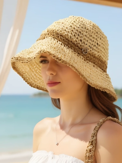 Royalfashion Damen Strohhut Sun Bloom