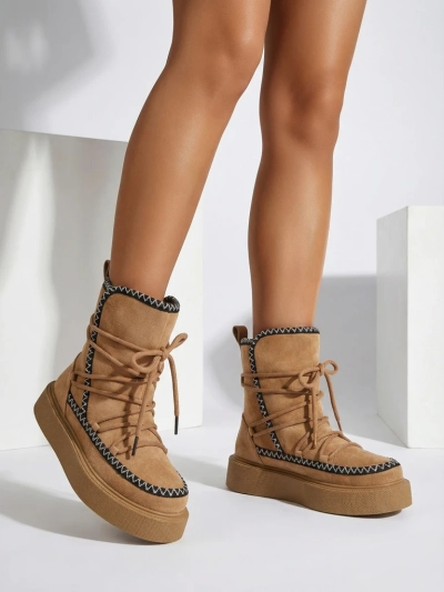 Royalfashion Damen Schnürschnee boots Siozi