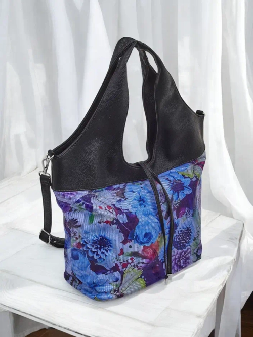 Royalfashion Велика сумка з екологічної шкіри з квітами