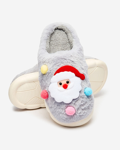 Royalfashion Weihnachtspantoffeln für Damen in grau Fertemse